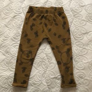 Zara baby boy leaf print leggings size 2/3